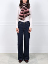Cross Cut Chinchilla Pull Through Scarf