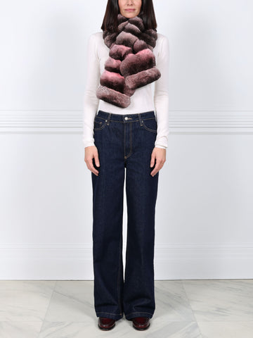 Cross Cut Chinchilla Pull Through Scarf