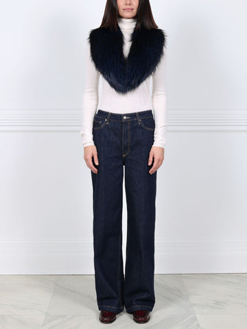 Silver Fox Fur Collar