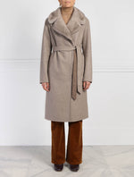 The Aubrey Wool Blend Coat with Mink Fur Collar