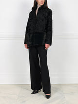 The Peplum Lamb and Mink Jacket