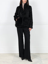 The Dover  Upcycled Lamb Jacket with Fur Trim