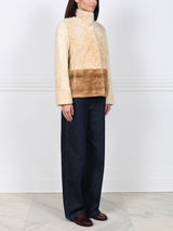 The Dover Lamb Jacket with Mink Fur Peplum