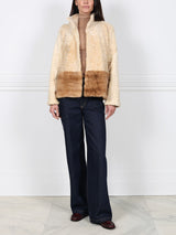 The Dover Lamb Jacket with Mink Fur Peplum