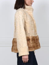 The Dover Lamb Jacket with Mink Fur Peplum