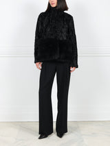 The Dover  Upcycled Lamb Jacket with Fur Trim