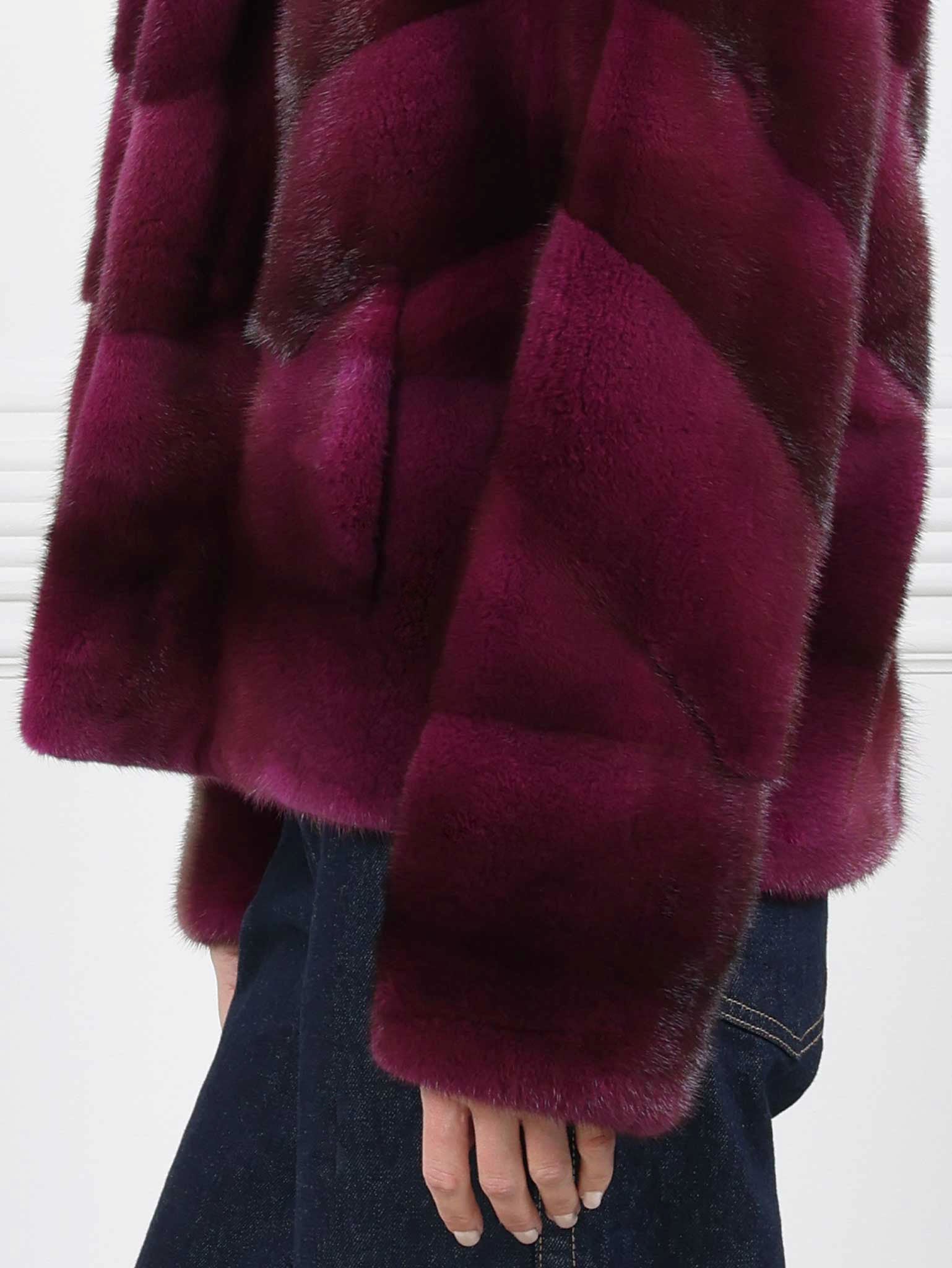 The Quilan Violet Mink Fur Jacket