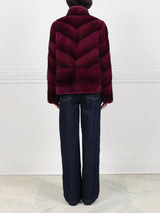 The Quilan Violet Mink Fur Jacket