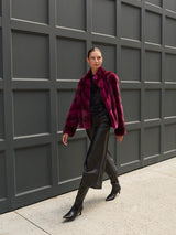 The Quilan Violet Mink Fur Jacket