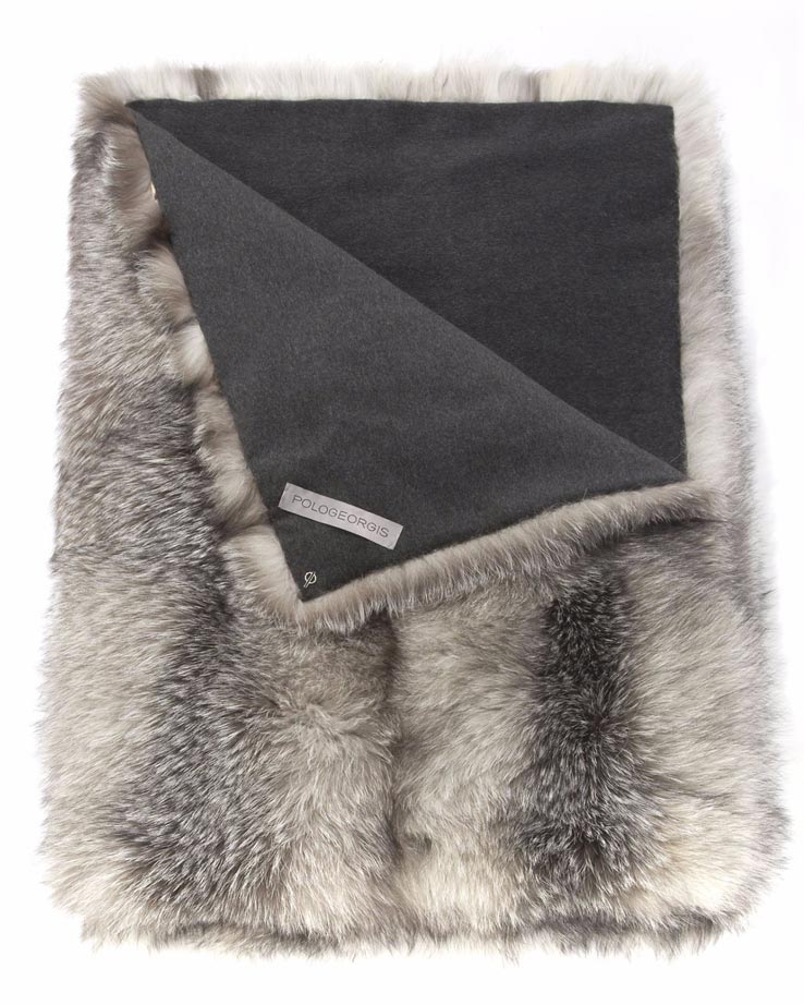 Blue Frost Fox Throw - Pologeorgis