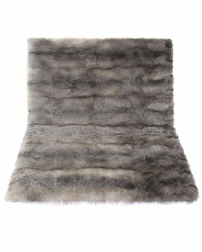 Blue Frost Fox Fur Throw Pologeorgis Furs