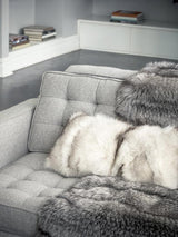 Fur Throw in blue color - pologeorgis