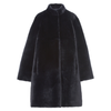 Shearling Fur Coat in Blue