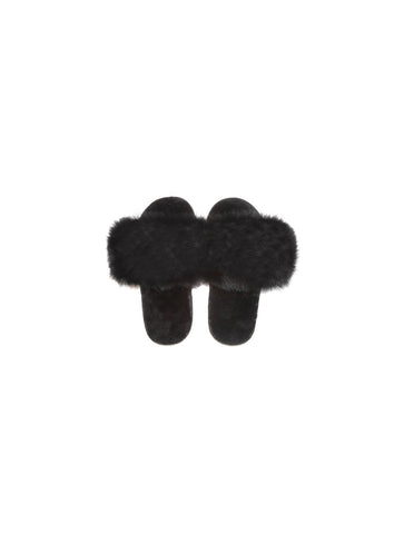The Soho Fox Fur and Shearling Slipper