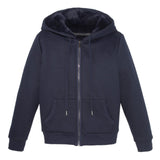 Mens Rabbit Lined Hooded Zip Sweatshirt