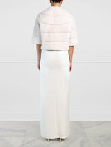 Mink Cropped Jacket in White