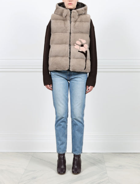 Monogram Intarsia Mink Fur Gilet - Ready to Wear