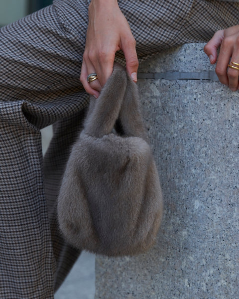 Black Mink Fur Handbag - paulamariecollection