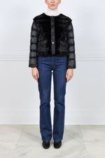 The Bucket Mink Fur & Nylon Puffer Jacket