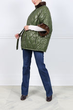 The Kina Drop Shoulder Reversible Upcycled Mink Fur Quilted Jacket