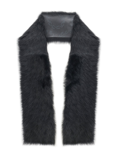 Maicon Dash Wiggle Printed Reversible Shearling Pull Through Scarf Designed by Zandra Rhodes