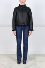 The Kate M Merino Shearling Moto Jacket