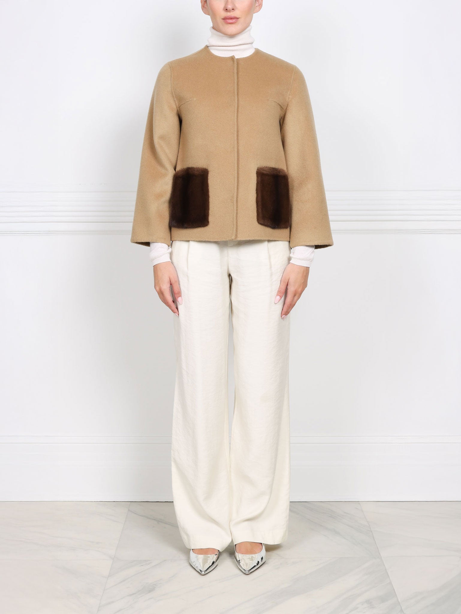 The Charlotte Wool/Cashmere and Mink Fur Jacket