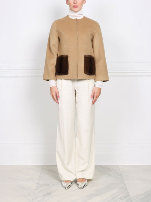 The Charlotte Wool/Cashmere and Mink Fur Jacket