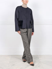 The Charlotte Wool/Cashmere and Mink Fur Jacket