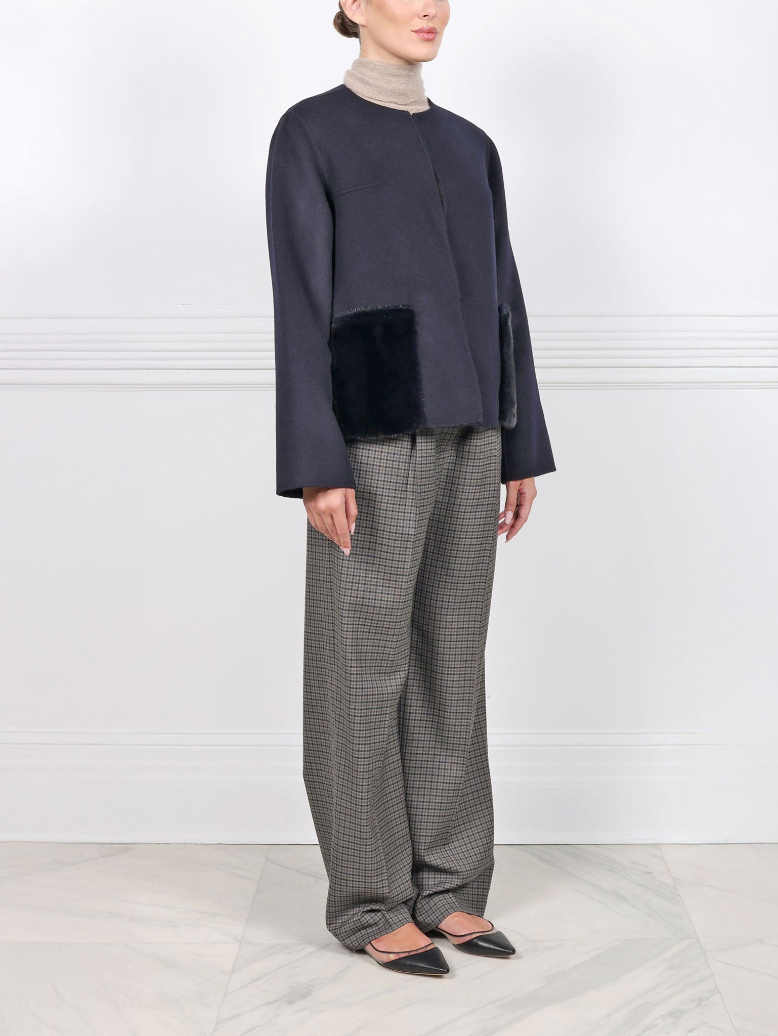 The Charlotte Wool/Cashmere and Mink Fur Jacket