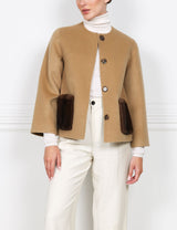 The Charlotte Wool/Cashmere and Mink Fur Jacket