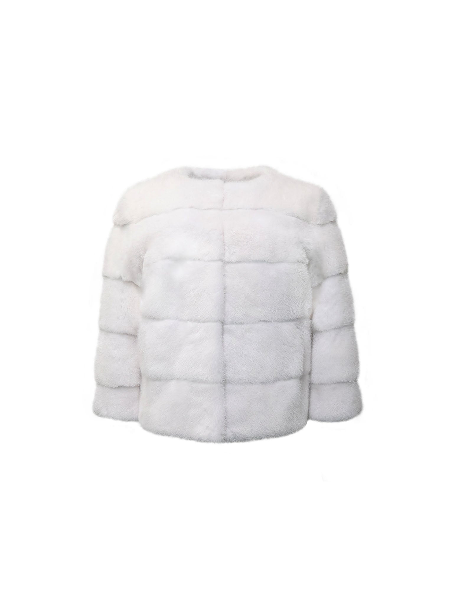 The Peyton Mink Fur Jacket in White