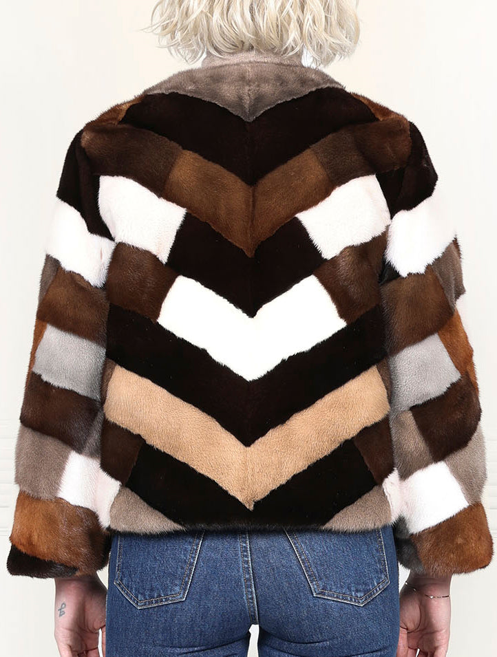 The Mosaic Mink Upcycled Jacket