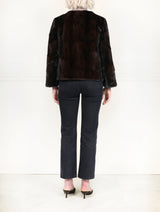 The Mosaic Mink Upcycled Jacket in Chocolate
