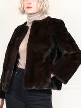 The Mosaic Mink Upcycled Jacket in Chocolate