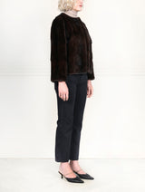 The Mosaic Mink Upcycled Jacket in Chocolate