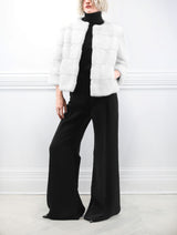 The Peyton Mink Fur Jacket in White