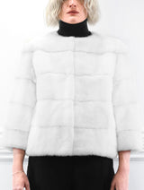 The Peyton Mink Fur Jacket in White