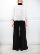 The Peyton Mink Fur Jacket in White