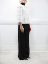 The Peyton Mink Fur Jacket in White