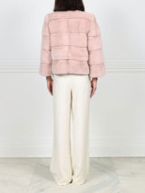 Horizontal Mink Fur Jacket