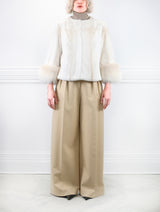 The Cookie Mink Jacket with Fox Cuffs