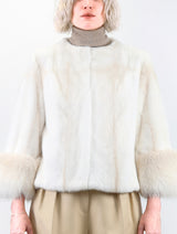 The Cookie Mink Jacket with Fox Cuffs