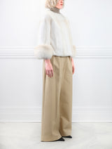 The Cookie Mink Jacket with Fox Cuffs