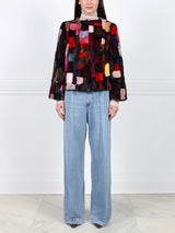 Upcycled Multi Color Fox Jacket