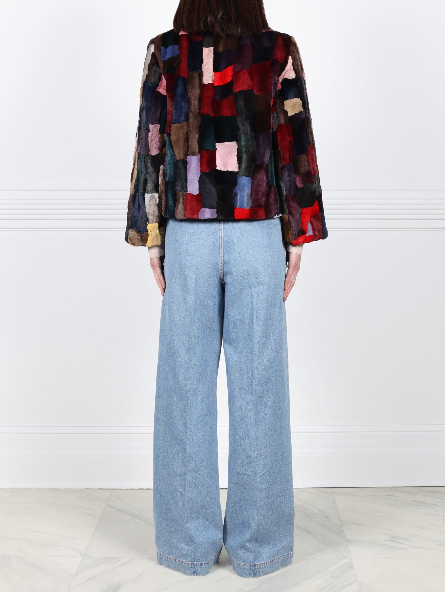 Upcycled Multi Color Fox Jacket