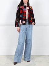 Upcycled Multi Color Fox Jacket