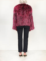 Dyed  Fox and Leather Fur Jacket