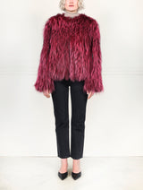 Dyed  Fox and Leather Fur Jacket