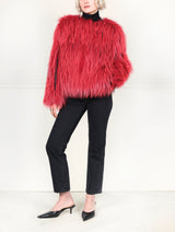 Dyed Red Fox Fur Jacket